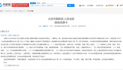 法拉第未来被限消