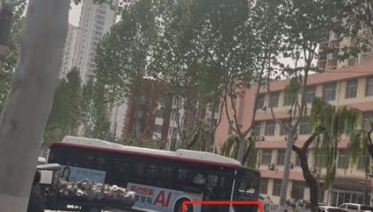 山东临沂一摊贩将盆栽摆满整条路,躺地上阻止公交车通过,派出所:已出警处理