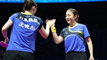 12年后，陈梦又一次帮山东拿到全运会乒乓球女团金牌