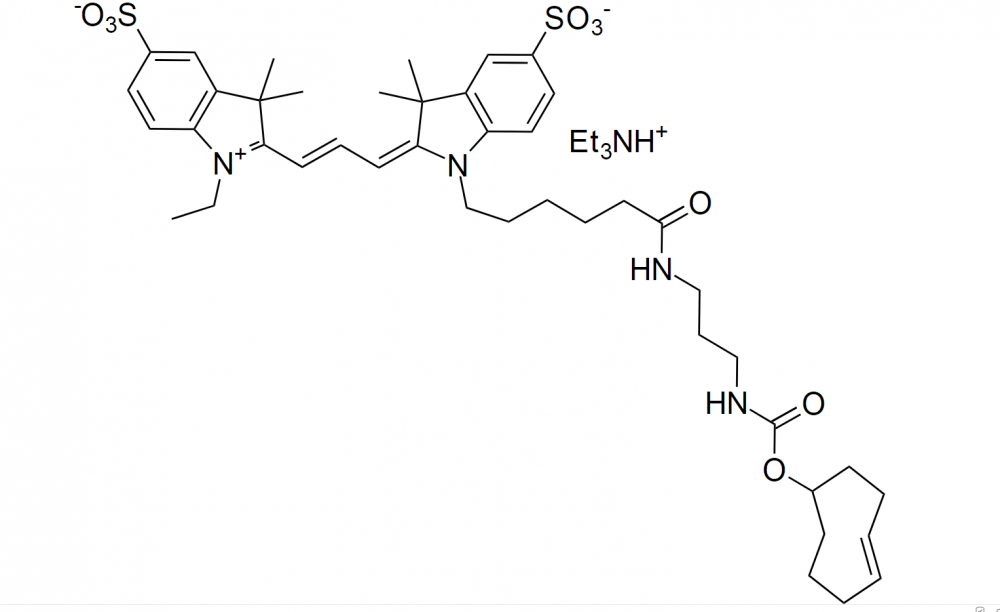 Cyanine3-TCO，氰基Cy3反式环辛烯，可用于荧光成像和其他基于荧光的生化分析